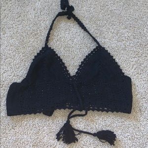 Kendall & Kylie knit black bralette